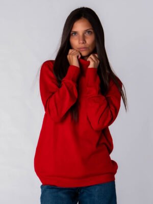 SWEATER Dolcevita bordi a righe larghe pendaglio rosso