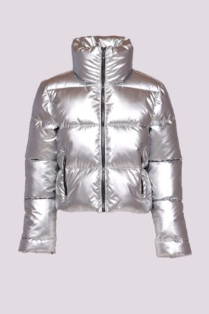 CAPPOTTO corto lucido con cerniera
