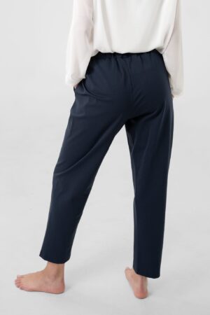 PANTALONE Punto Milano con tasca a filetto e elastico in vita