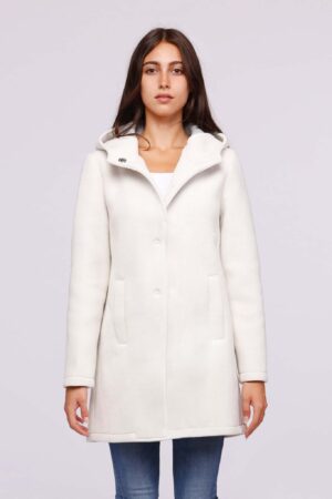 CAPPOTTO felpato lungo con tasche verticali
