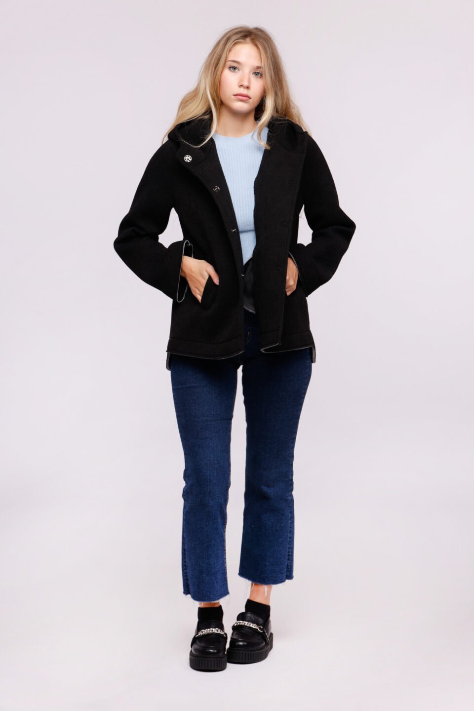 CAPPOTTO trama a righe corto con poussoir ONEWORLD HYBRID