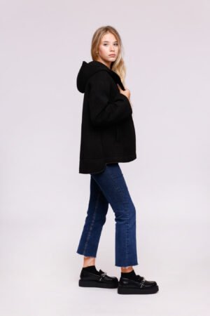 CAPPOTTO trama a righe corto con poussoir