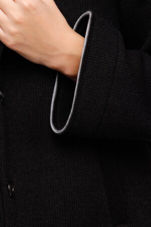 CAPPOTTO trama a righe corto con poussoir