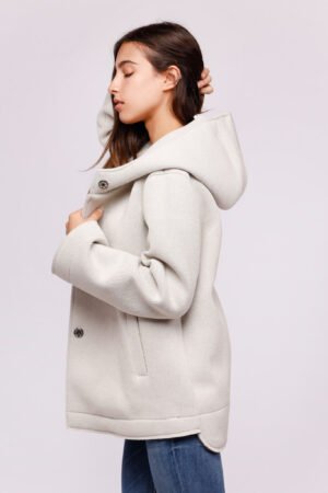 CAPPOTTO trama a righe corto con poussoir