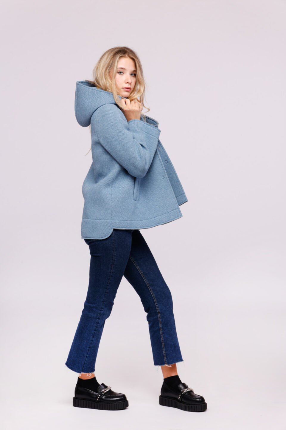 CAPPOTTO trama a righe corto con poussoir ONEWORLD HYBRID