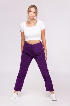 PANTALONE velluto senza bottoni con risvolti ONEWORLD HYBRID