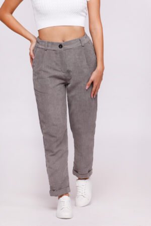 PANTALONE velluto senza bottoni con risvolti