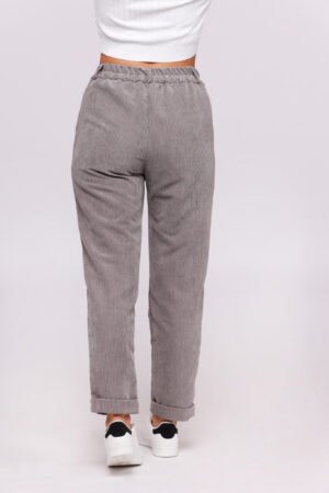PANTALONE velluto senza bottoni con risvolti