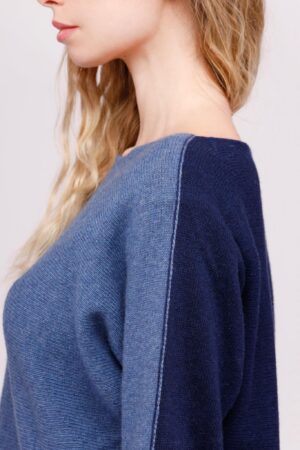 MAGLIA bicolore a girocollo con cuciture esterne
