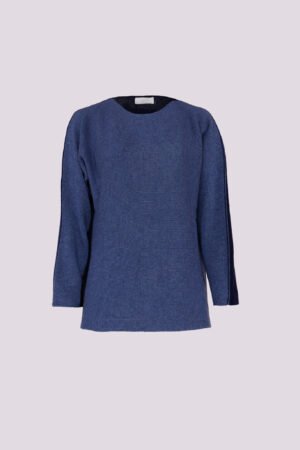 MAGLIA bicolore a girocollo con cuciture esterne