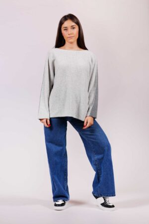 MAGLIA bicolore a girocollo con cuciture esterne ONEWORLD HYBRID