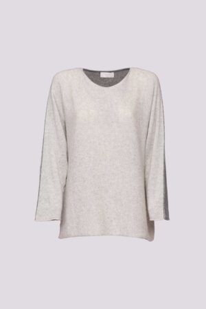 MAGLIA bicolore a girocollo con cuciture esterne