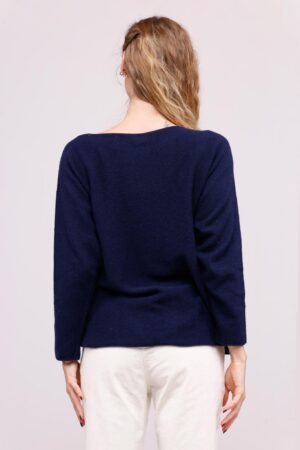 MAGLIA girocollo bicolore con cuciture esterne