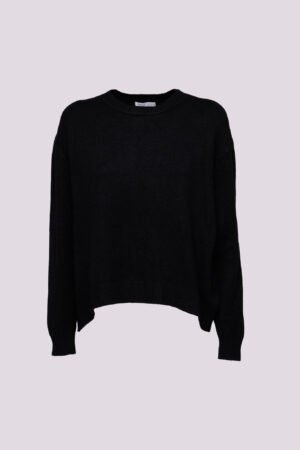 MAGLIA girocollo manica lunga con bordi a coste