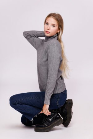 MAGLIA dolcevita con bordi alti a coste ONEWORLD HYBRID
