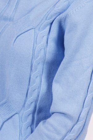 MAGLIA dolcevita largo con ricami in rilievo e orli a costine