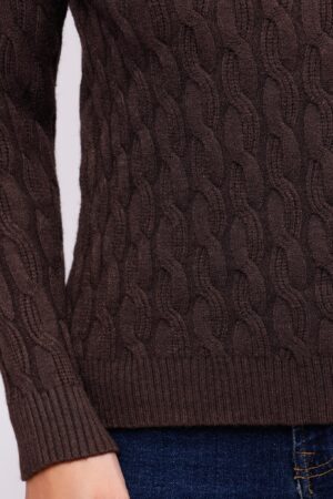 MAGLIA girocollo con ricami in rilevo e bordi a costine