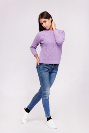 MAGLIA girocollo con ricami in rilevo e bordi a costine ONEWORLD HYBRID