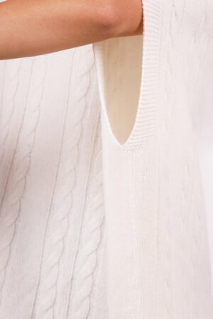 MAGLIA a poncho girocollo con ricami in rilievo