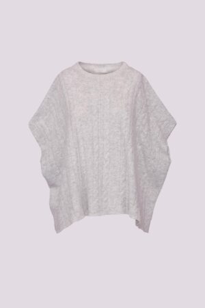 MAGLIA a poncho girocollo con ricami in rilievo