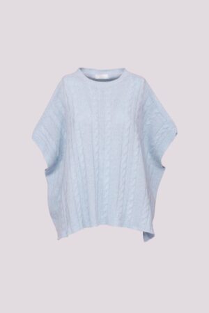 MAGLIA a poncho girocollo con ricami in rilievo