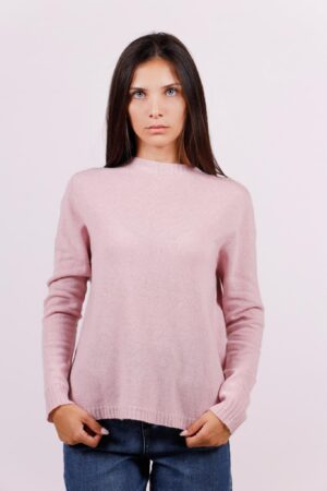 MAGLIA girocollo con bordi sottili a coste