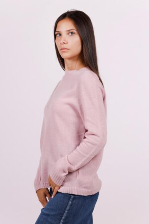 MAGLIA girocollo con bordi sottili a coste