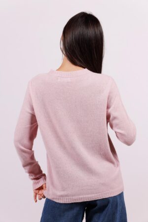 MAGLIA girocollo con bordi sottili a coste