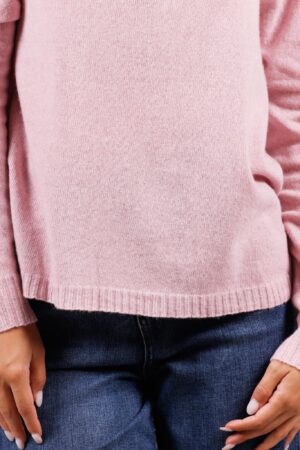 MAGLIA girocollo con bordi sottili a coste