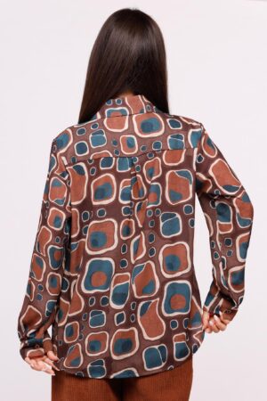 CAMICIA casual con stampa fantasia e polsini con bottoni