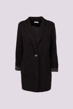 CAPPOTTO lungo monopetto chiusura a un bottone