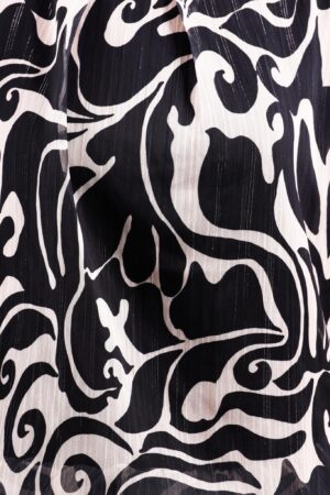 BLUSA girocollo fantasia foliage a sbuffo