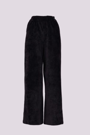 PANTALONE palazzo in velluto con tasche
