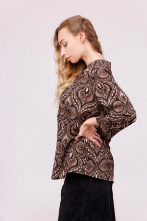 BLUSA  stampe a motivo Paisley e maniche a tre quarti