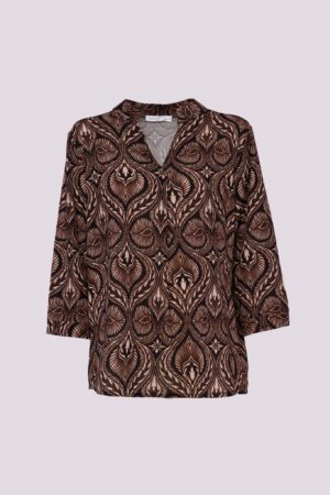 BLUSA  stampe a motivo Paisley e maniche a tre quarti