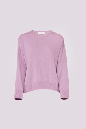 MAGLIA con collo a barchetta monocolore e orli a costine