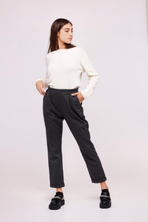 PANTALONE con elastico in vita pieghe sul davanti e risvolti alle caviglie ONEWORLD HYBRID
