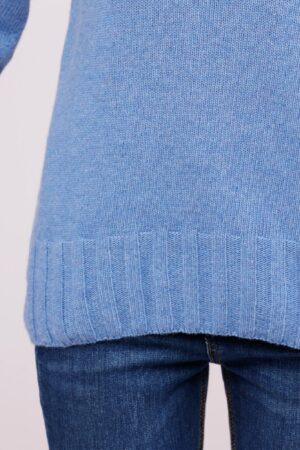 MAGLIA con collo a barchetta monocolore con bordi alti a coste