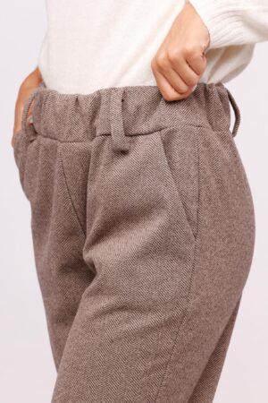 PANTALONE a palazzo senza bottoni con tasche