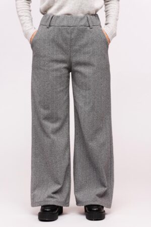 PANTALONE a palazzo senza bottoni con tasche