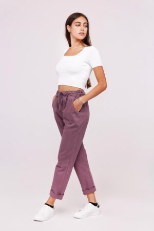 PANTALONE casual con cordino in vita e risvolti ONEWORLD HYBRID