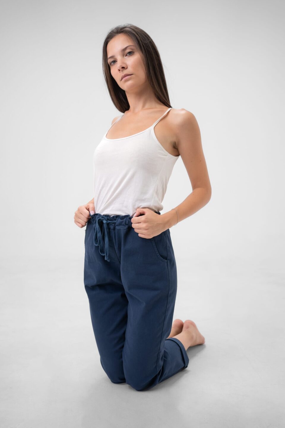 PANTALONE casual con legaccio e risvolti ONEWORLD HYBRID