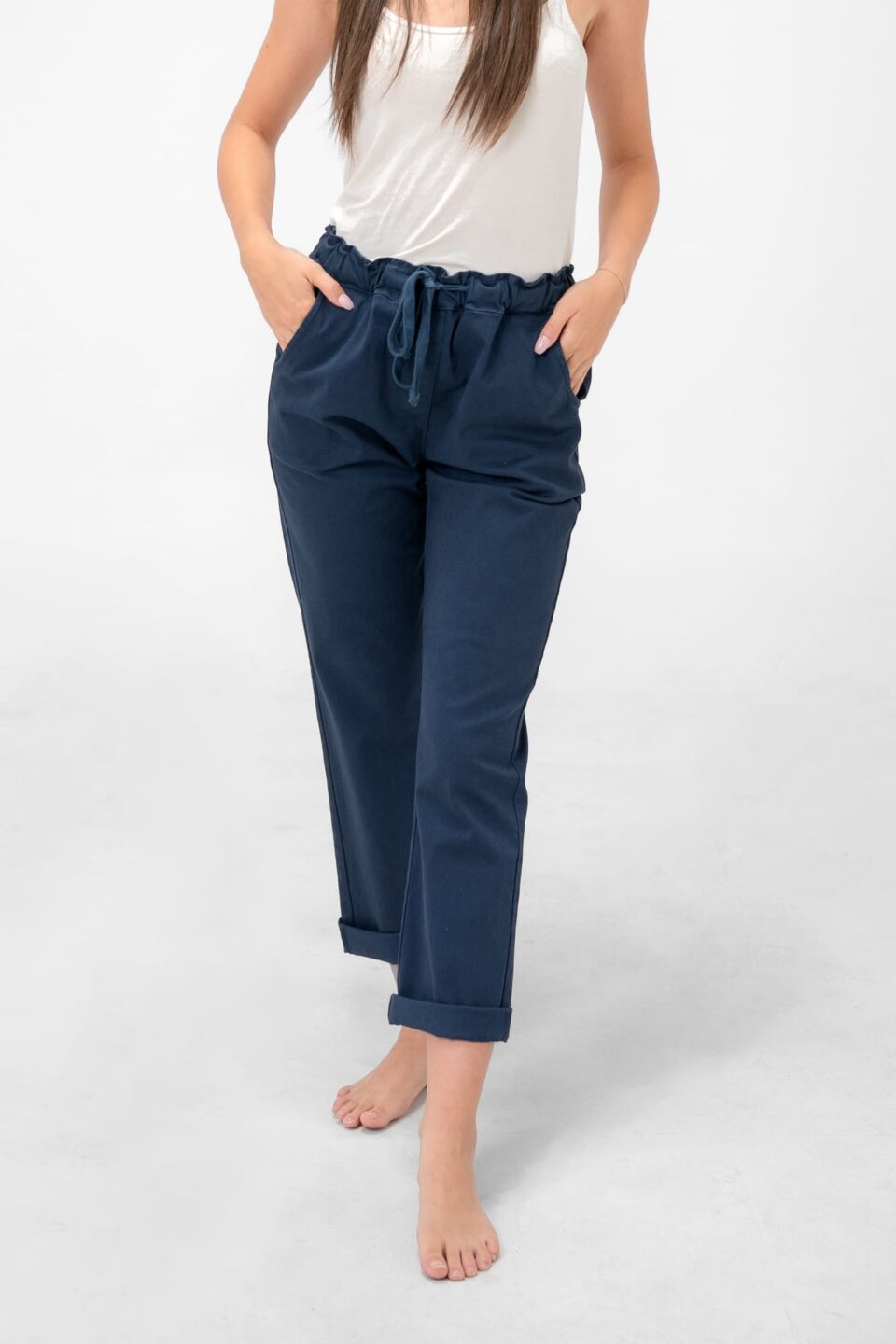 PANTALONE casual con legaccio e risvoltiONEWORLD HYBRID