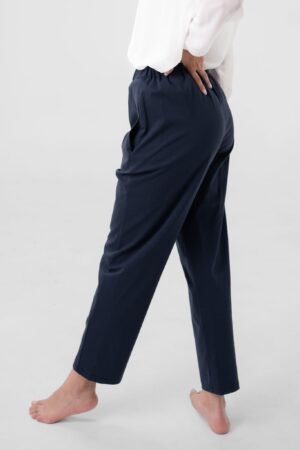PANTALONE Punto Milano con tasca a filetto e elastico in vita