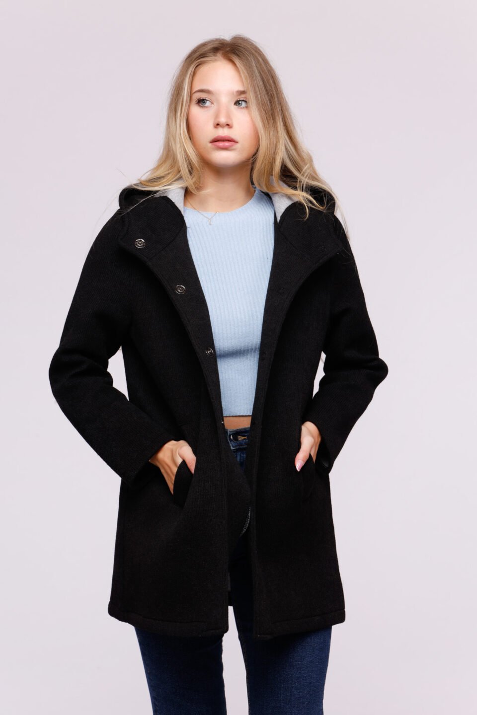 CAPPOTTO felpato lungo con tasche verticali ONEWORLD HYBRID