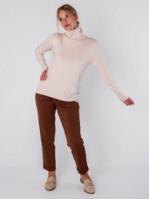 SWEATER Dolcevita bordi rigati bottoni sulle maniche ONEWORLD HYBRID