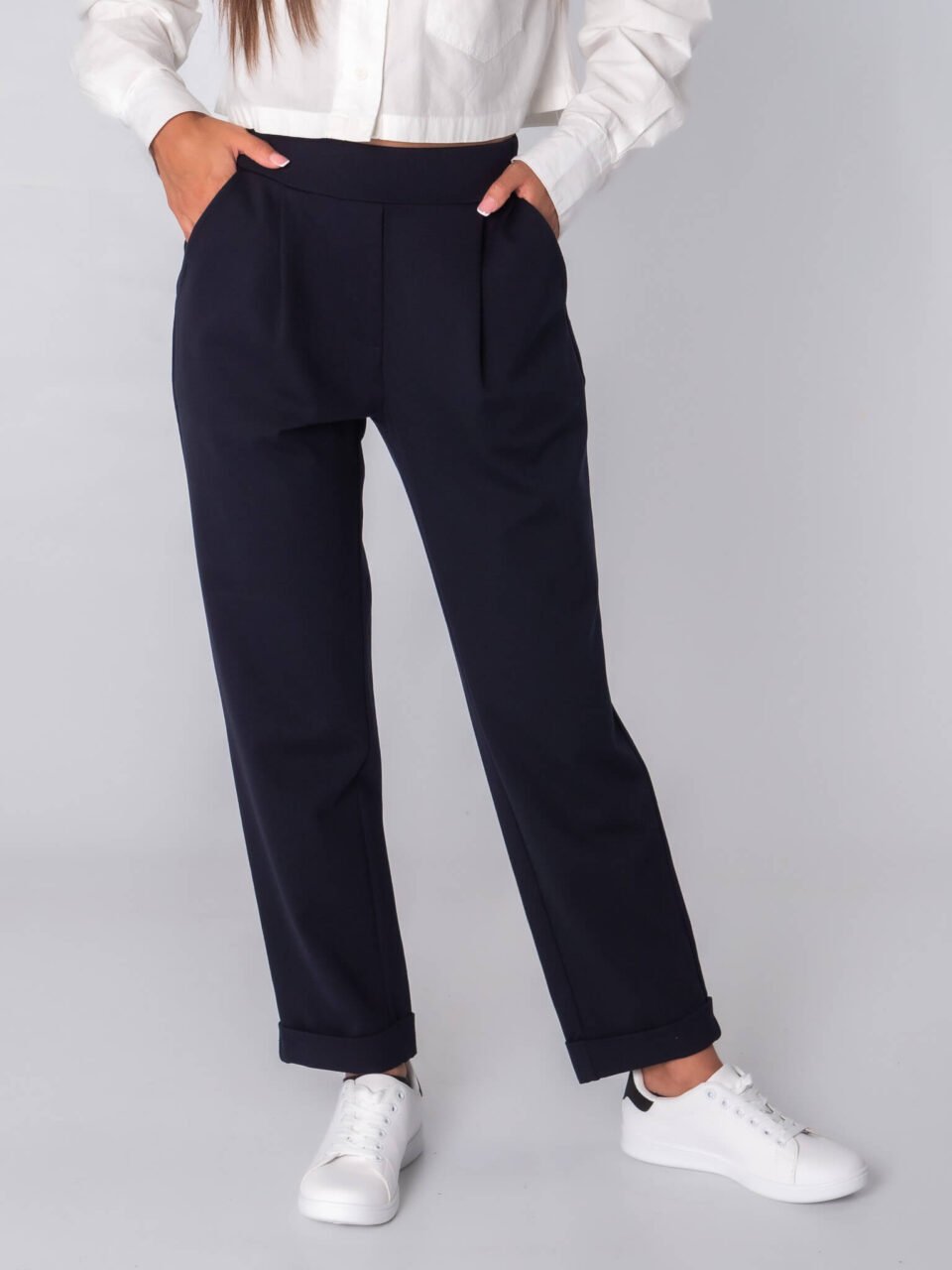 PANTALONE classico con pieghe sul davanti e elastico in vita ONEWORLD HYBRID