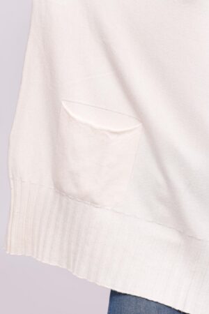 ABITO IN MAGLIA girocollo con tasche laterali e bordi a coste