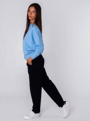 MAGLIA Girocollo risvoltato a manica larga e bordi a righe ONEWORLD HYBRID