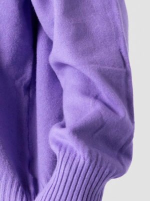 MAGLIA Girocollo risvoltato a manica larga e bordi a righe